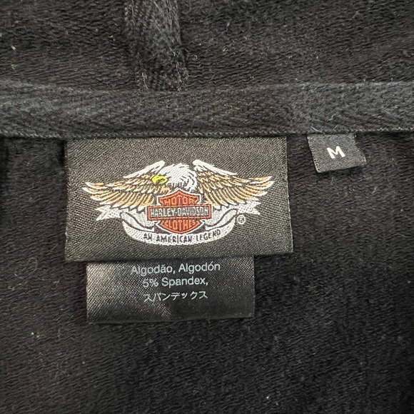 Harley Davidson VINTAGE 2007 Zip Up Grunge Goth Punk Skater Motorcycle Jacket - Picture 6 of 10